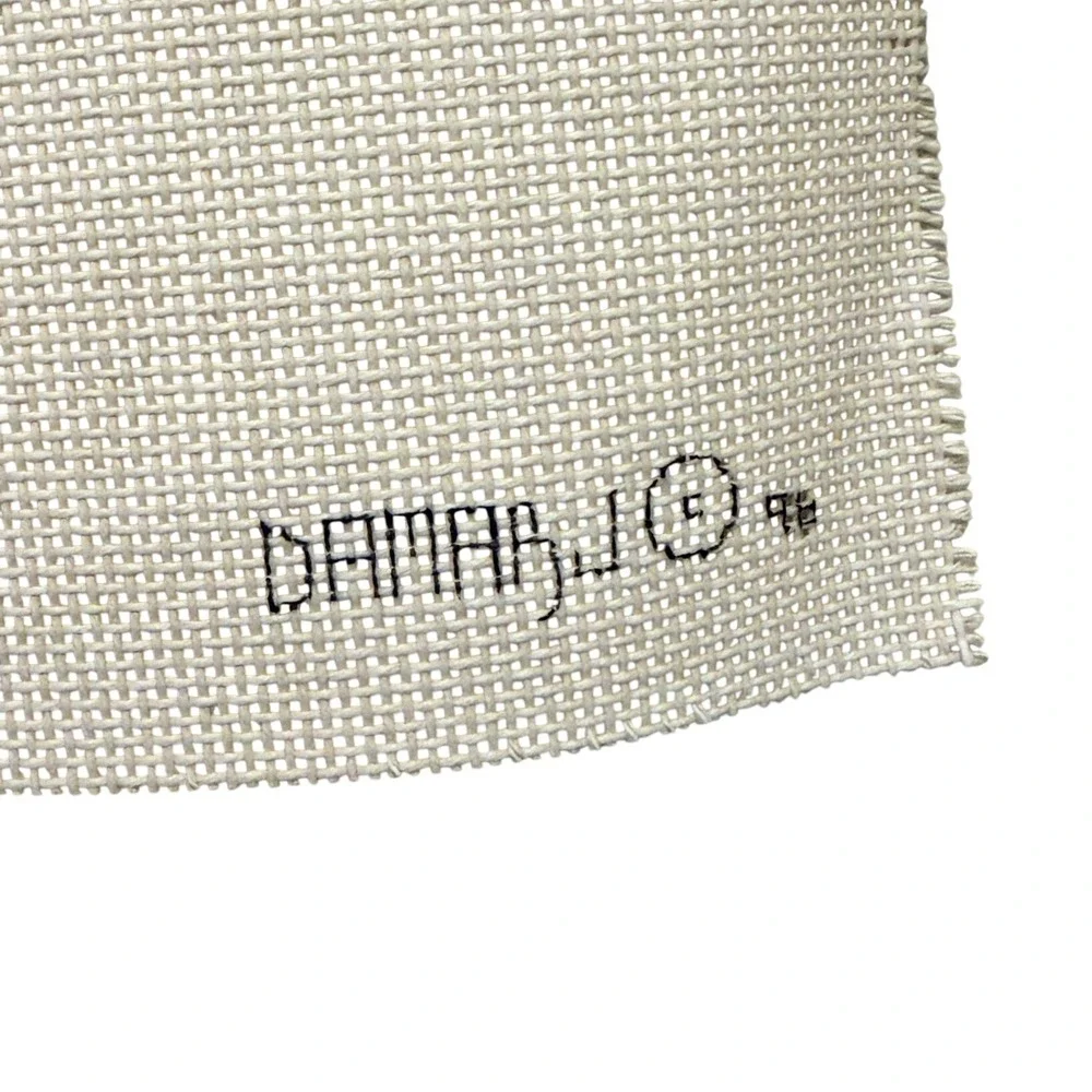 Vintage Amy's Damarj Akiko Autumn Lady Needlepoint Canvas 1990s VERY LARGE